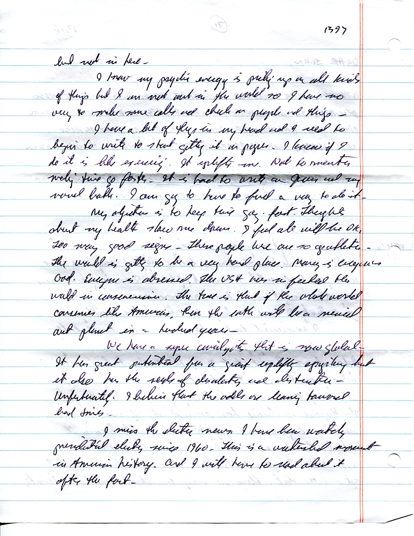 Dr John WorldPeace 2008 Prison Journal